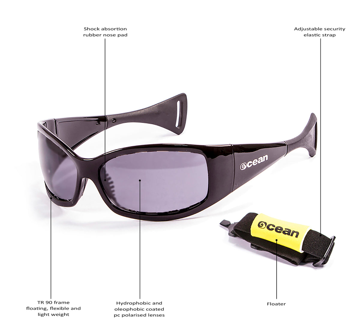 MENTAWAY - Shiny Black frame / Smoke lens
