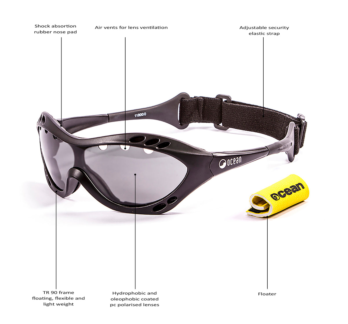 COSTA RICA - Matte Black frame / Smoke lens