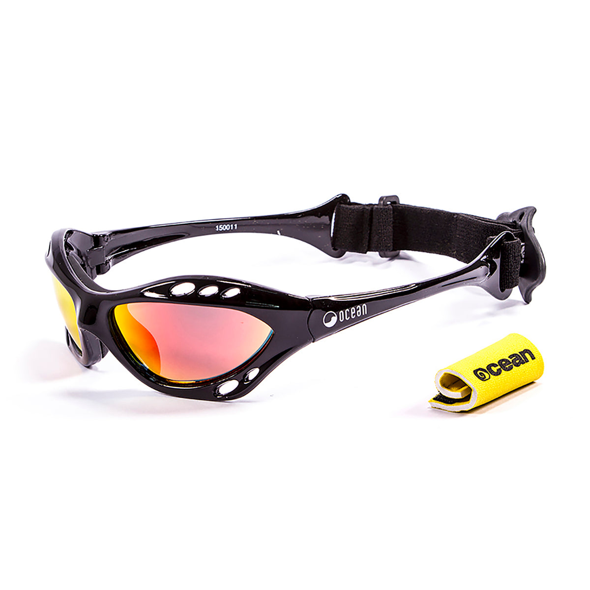 CUMBUCO - Shiny Black frame / Revo Red lens