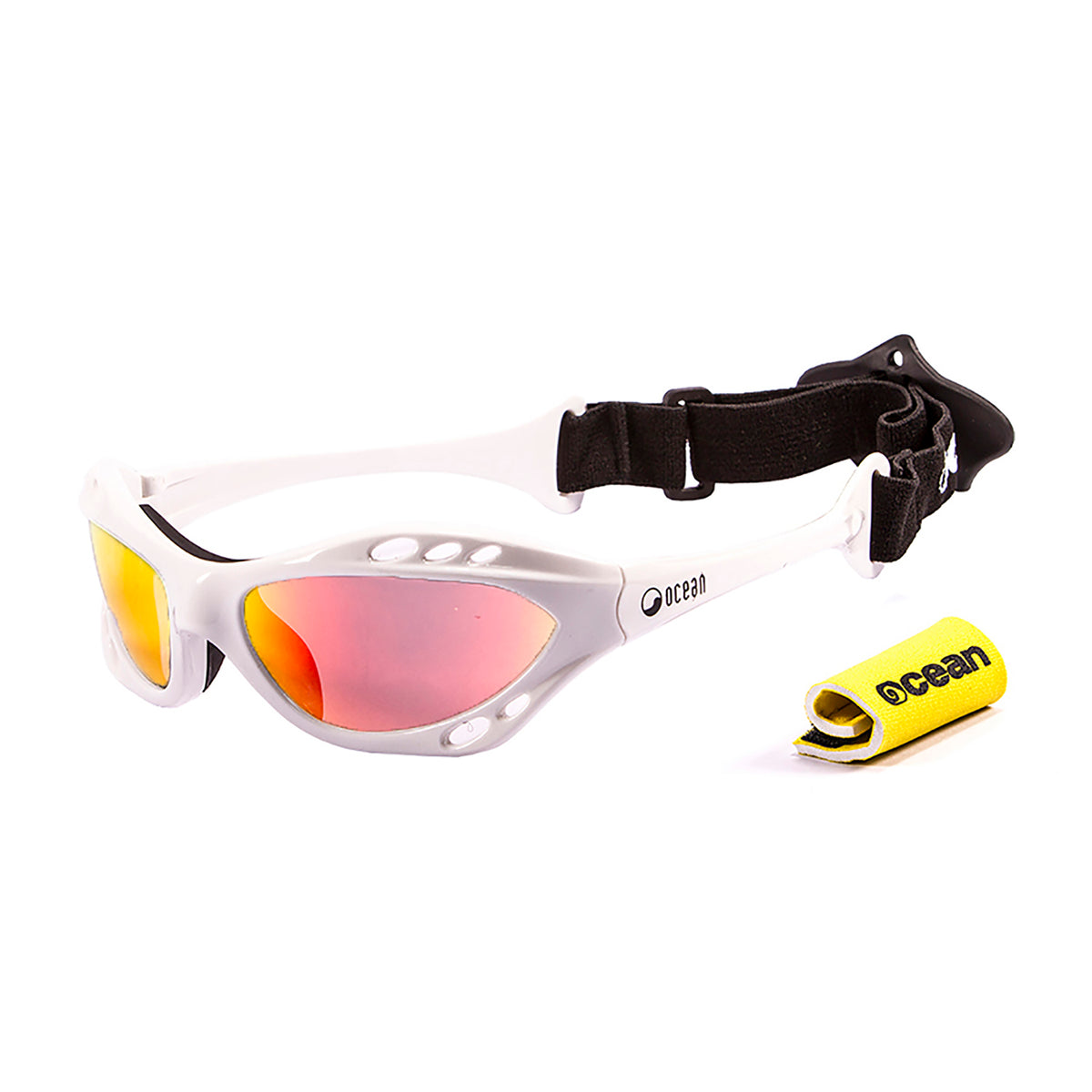 CUMBUCO - Shiny White frame / Revo Red lens