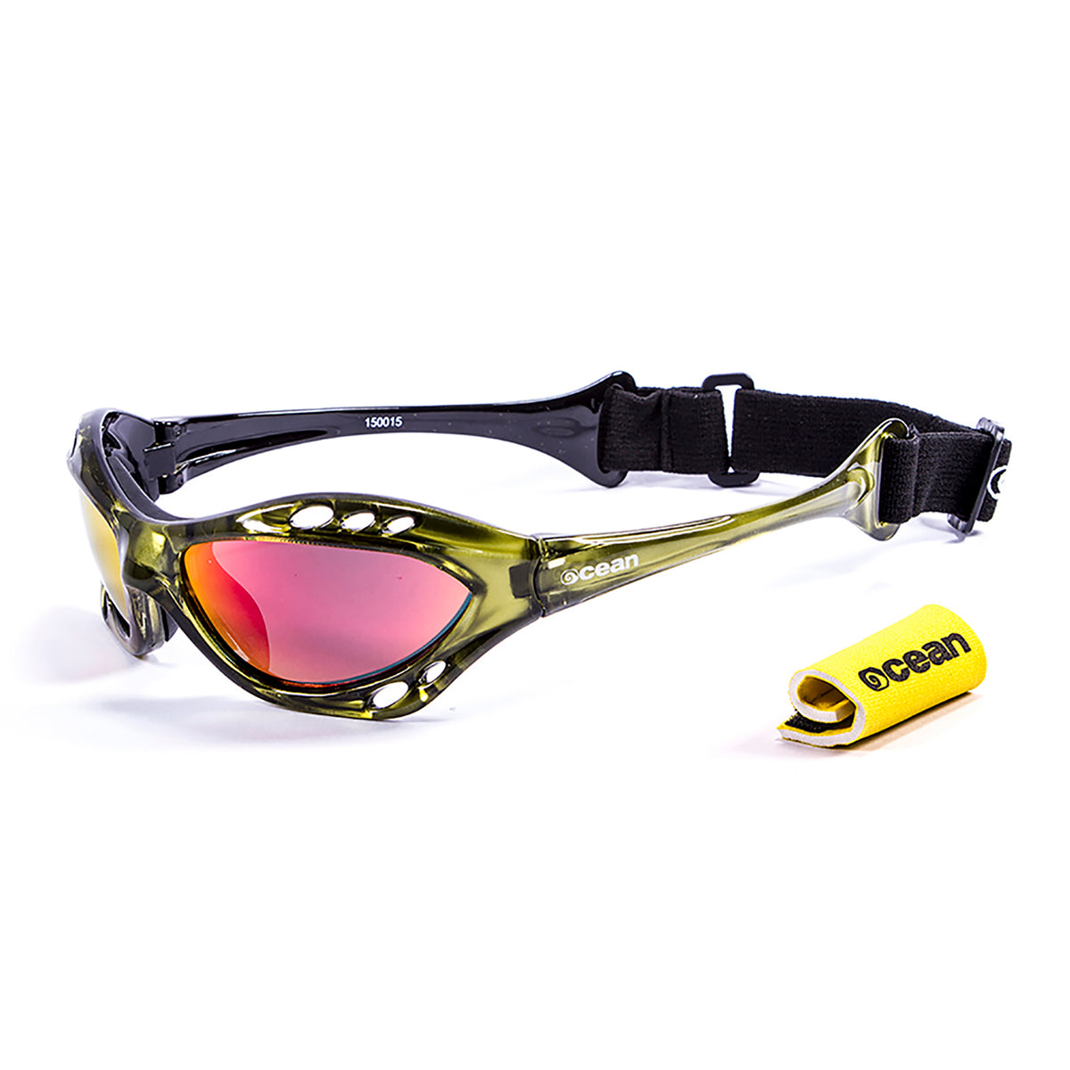 CUMBUCO - Transparent Green frame / Revo Red lens