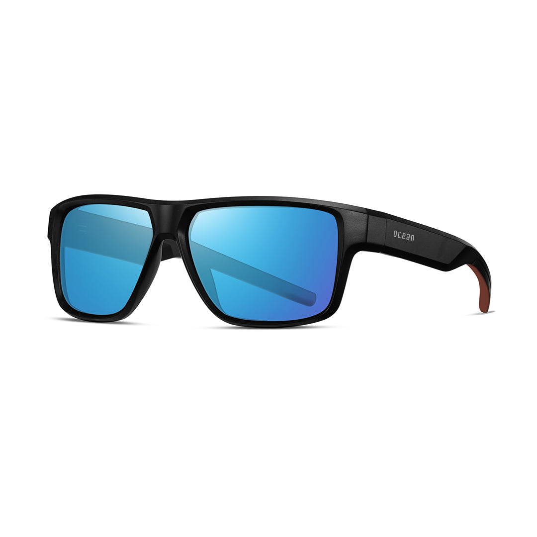 SNOW - Matte Black frame / Revo Blue lens