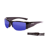 Shiny Black frame / Revo Blue lens