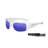 Shiny White frame / Revo Blue lens
