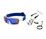 Matte White frame / Revo Blue lens / Blue Strap