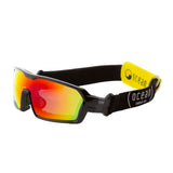 Shiny Black frame / Revo Red lens / Black Strap
