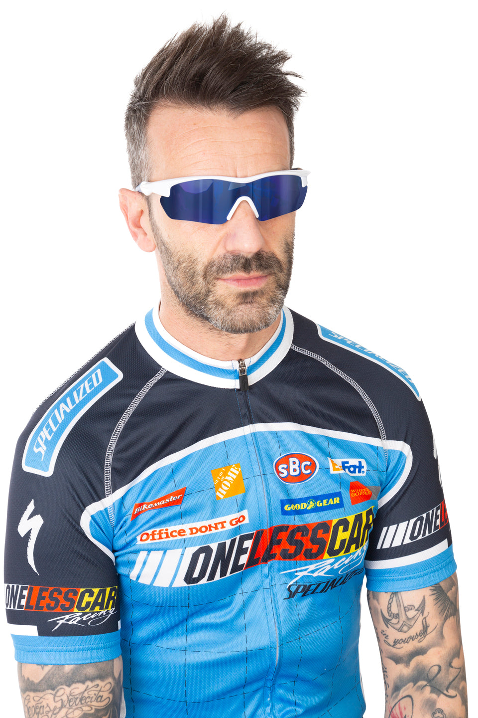 TOUR CYCLING - White frame / Revo Blue lens