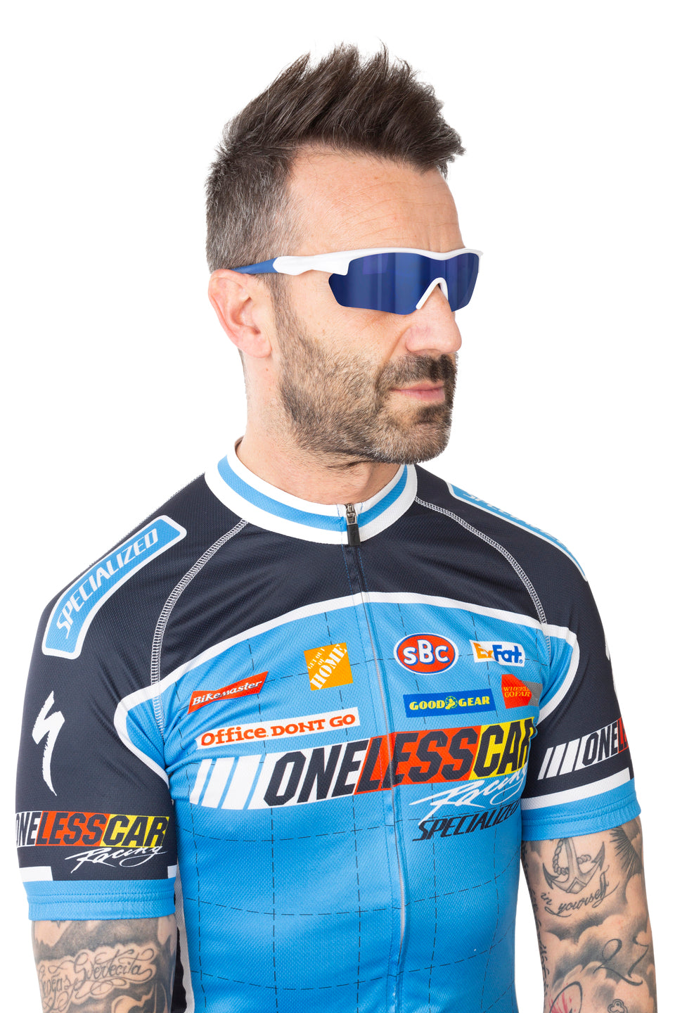 TOUR CYCLING - White frame / Revo Blue lens