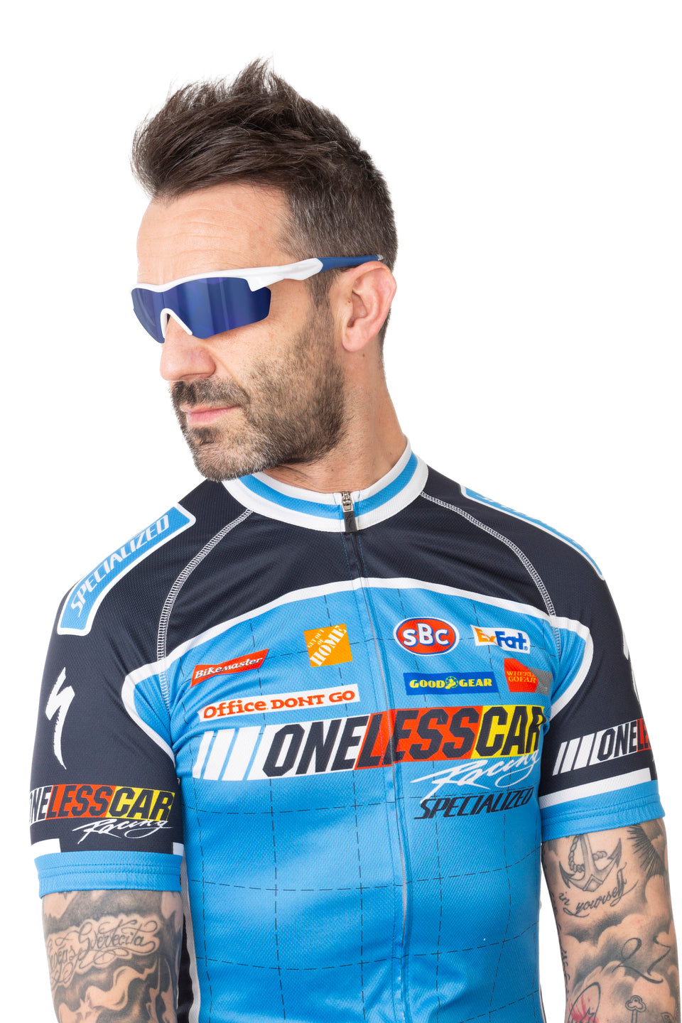 TOUR CYCLING - White frame / Revo Blue lens