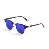Shiny Black frame / Revo Blue lens