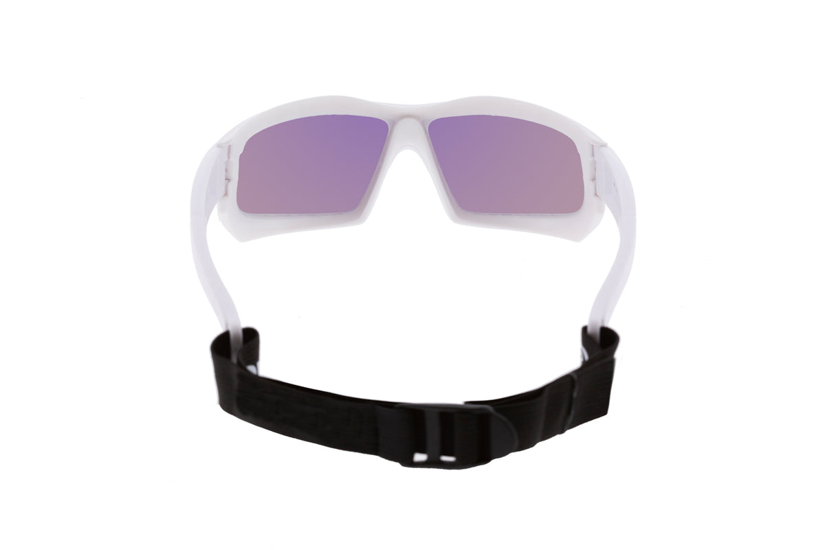 PAROS - Matte White frame / Revo Blue lens